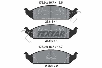 Brake Pad Set, disc brake TEXTAR 2331801