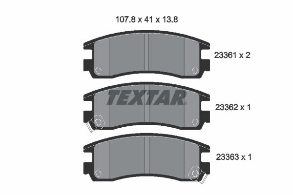 TEXTAR 2336101 Brake Pad Set, disc brake