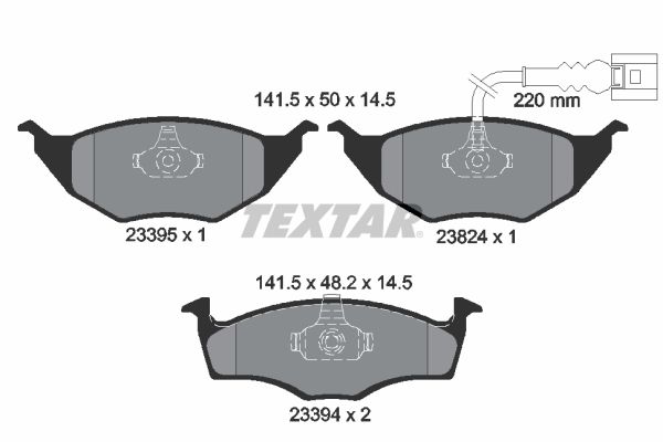 TEXTAR 2339502 Brake Pad Set, disc brake