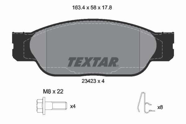 TEXTAR 2342301 Brake Pad Set, disc brake