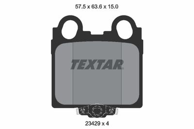 Brake Pad Set, disc brake TEXTAR 2342901