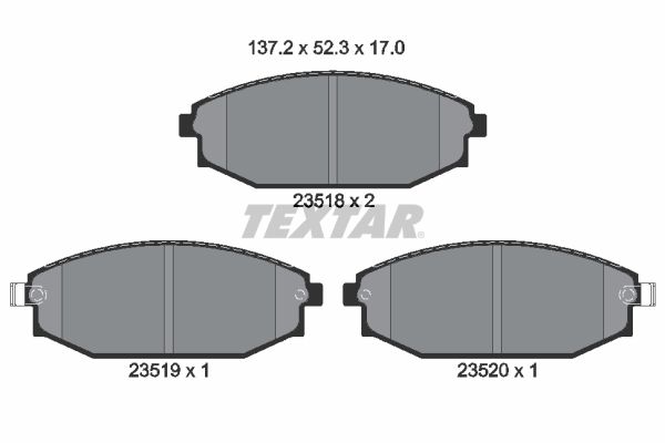 TEXTAR 2351801 Brake Pad Set, disc brake
