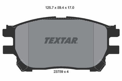 Brake Pad Set, disc brake TEXTAR 2375901