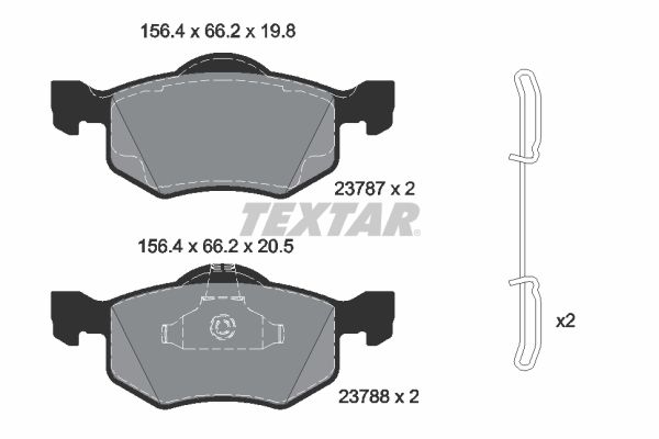 TEXTAR 2378704 Brake Pad Set, disc brake