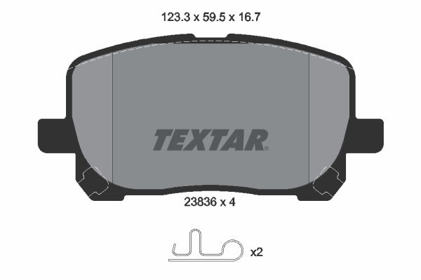 TEXTAR 2383601 Brake Pad Set, disc brake