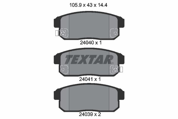 TEXTAR 2404001 Brake Pad Set, disc brake