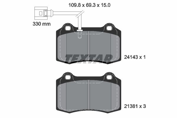 TEXTAR 2414301 Brake Pad Set, disc brake