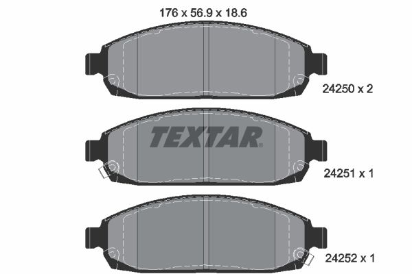 TEXTAR 2425001 Brake Pad Set, disc brake