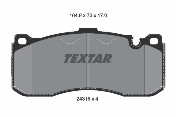 TEXTAR 2431601 Brake Pad Set, disc brake