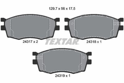 Brake Pad Set, disc brake TEXTAR 2431701