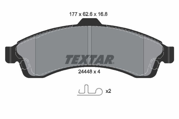 TEXTAR 2444801 Brake Pad Set, disc brake