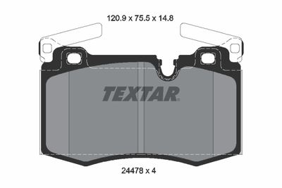 Brake Pad Set, disc brake TEXTAR 2447801