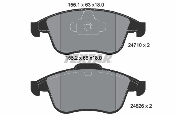 TEXTAR 2471001 Brake Pad Set, disc brake