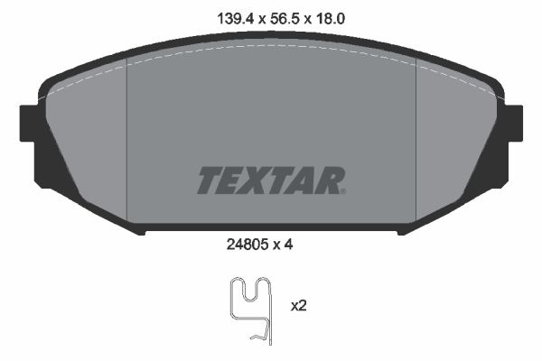 TEXTAR 2480501 Brake Pad Set, disc brake
