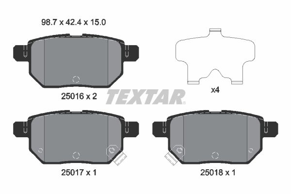TEXTAR 2501601 Brake Pad Set, disc brake