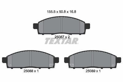 Brake Pad Set, disc brake TEXTAR 2508701