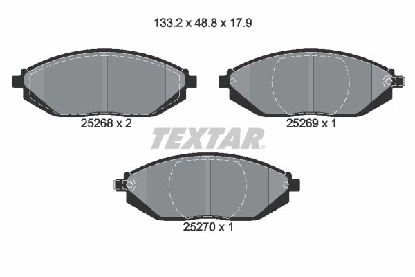 TEXTAR 2526801 Brake Pad Set, disc brake