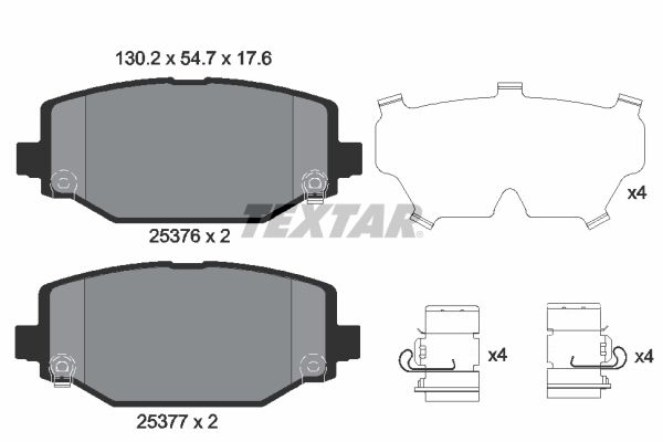 TEXTAR 2537601 Brake Pad Set, disc brake