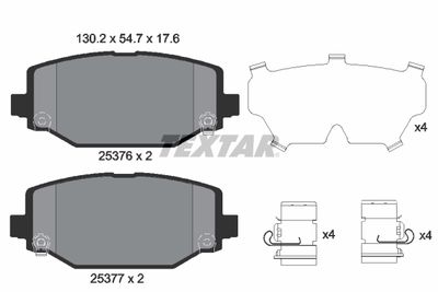 Brake Pad Set, disc brake TEXTAR 2537601