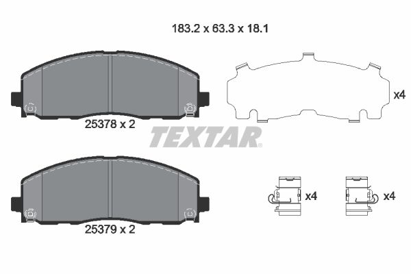 TEXTAR 2537801 Brake Pad Set, disc brake