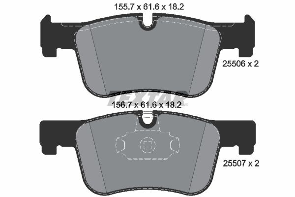 TEXTAR 2550601 Brake Pad Set, disc brake