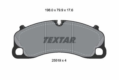 Brake Pad Set, disc brake TEXTAR 2551901