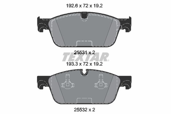 TEXTAR 2553101 Brake Pad Set, disc brake
