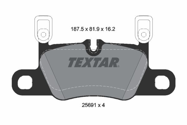 TEXTAR 2569103 Brake Pad Set, disc brake