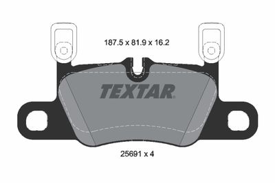 Brake Pad Set, disc brake TEXTAR 2569103