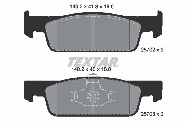 TEXTAR 2570201 Brake Pad Set, disc brake