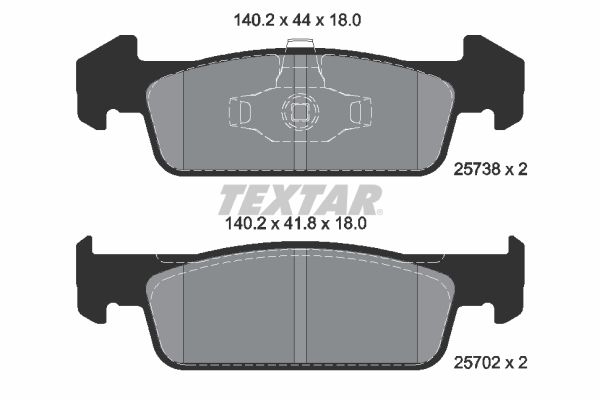 TEXTAR 2573801 Brake Pad Set, disc brake