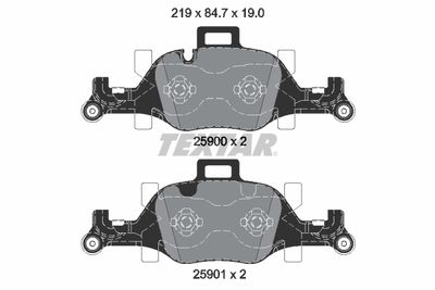 Brake Pad Set, disc brake TEXTAR 2590001