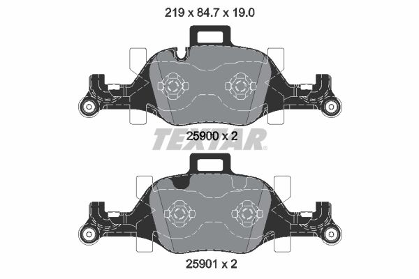 TEXTAR 2590002 Brake Pad Set, disc brake