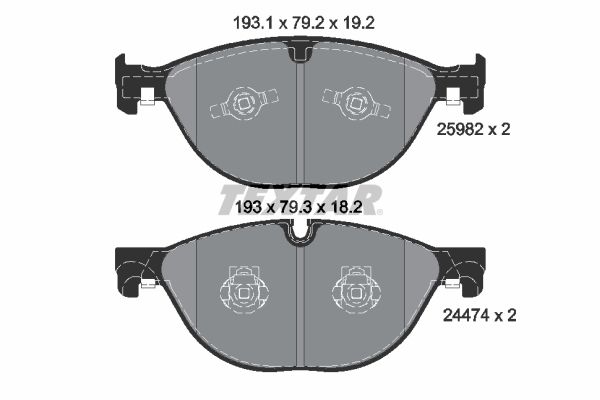 TEXTAR 2598201 Brake Pad Set, disc brake