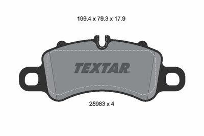 Brake Pad Set, disc brake TEXTAR 2598303