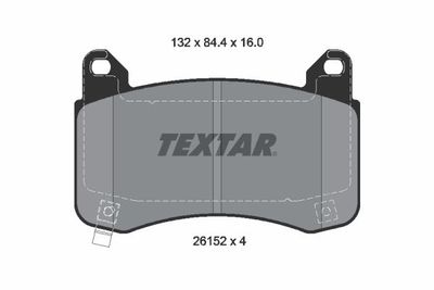 Brake Pad Set, disc brake TEXTAR 2615201