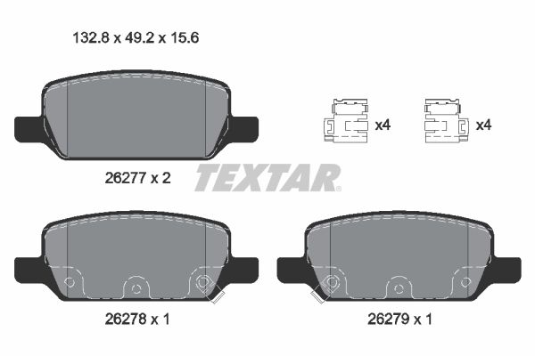 TEXTAR 2627701 Brake Pad Set, disc brake