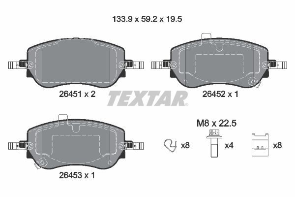 TEXTAR 2645101 Brake Pad Set, disc brake