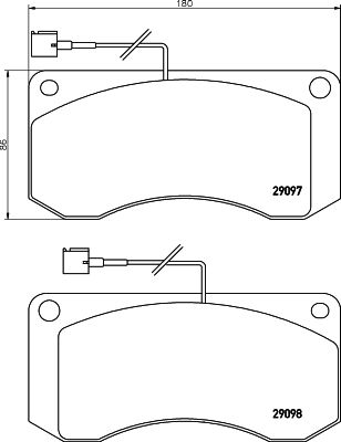 Brake Pad Set, disc brake TEXTAR 2909702