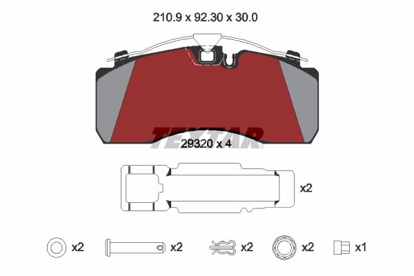TEXTAR 2932001 Brake Pad Set, disc brake