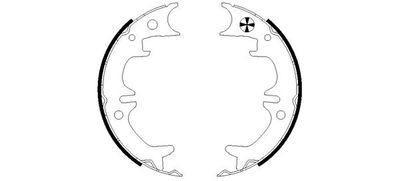 Brake Shoe Set, parking brake TEXTAR 91059400