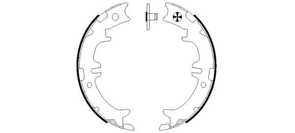 TEXTAR 91060500 Brake Shoe Set, parking brake
