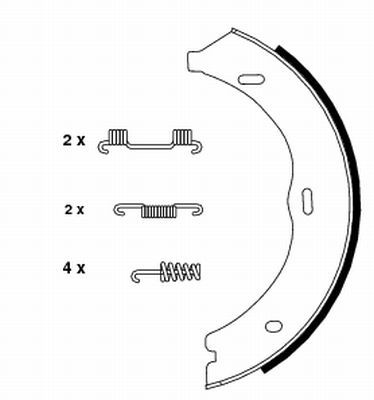TEXTAR 91061900 Brake Shoe Set, parking brake