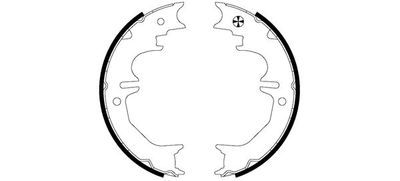 Brake Shoe Set, parking brake TEXTAR 91066100