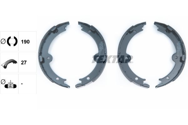 TEXTAR 91074000 Brake Shoe Set, parking brake