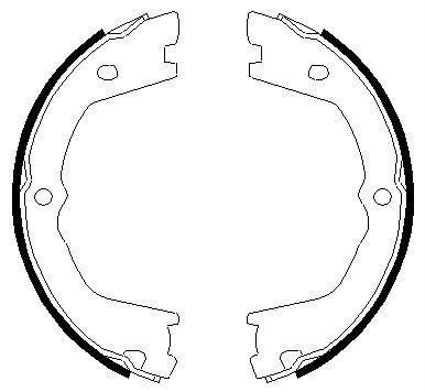 TEXTAR 91074900 Brake Shoe Set, parking brake