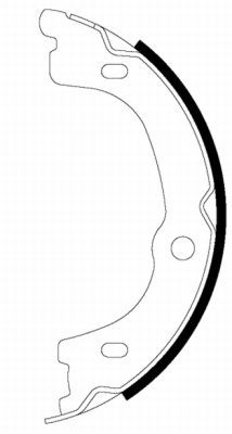 Brake Shoe Set, parking brake TEXTAR 91075300