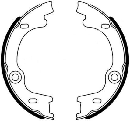TEXTAR 91076400 Brake Shoe Set, parking brake
