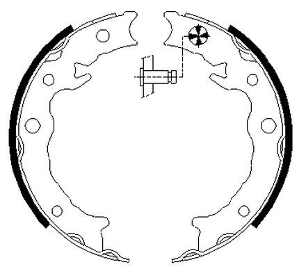 TEXTAR 91080500 Brake Shoe Set, parking brake