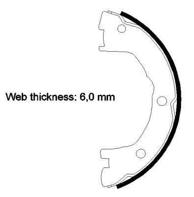 Brake Shoe Set, parking brake TEXTAR 91081400